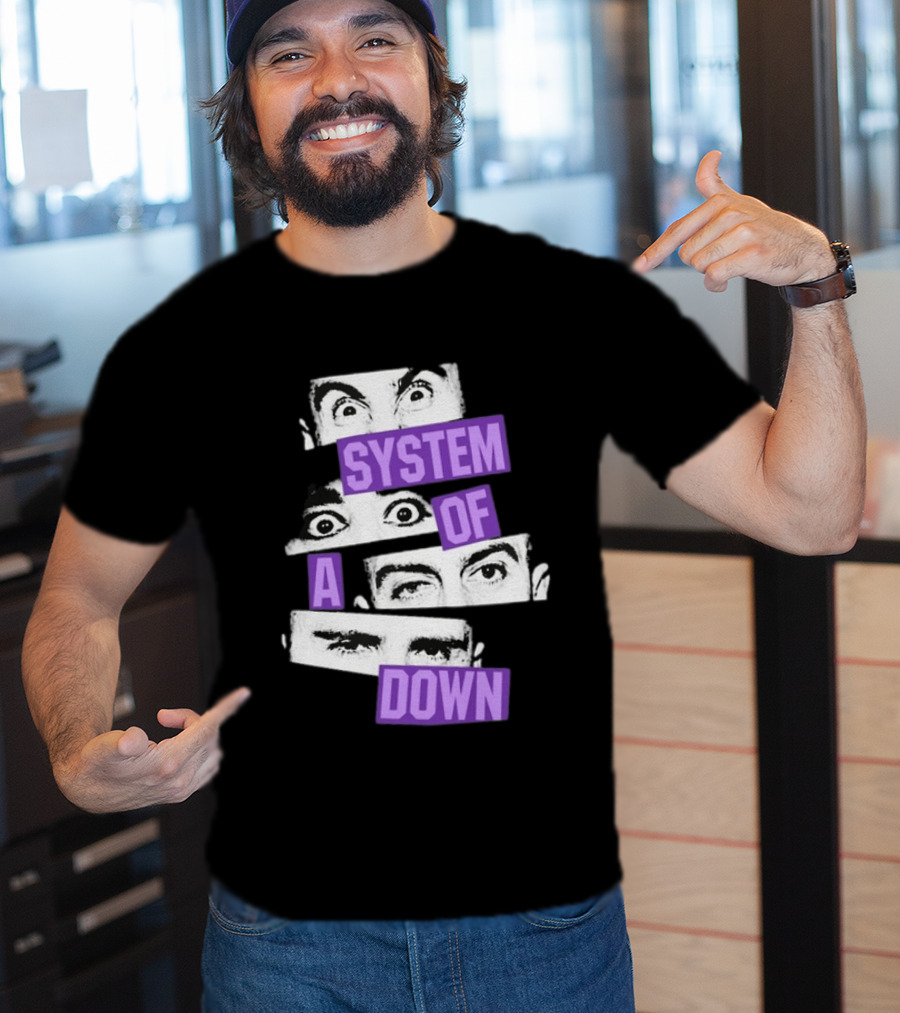 Original System Of A Down Soad Eu Uk Tour 2026 Toxic City System Down Eyes T-Shirt