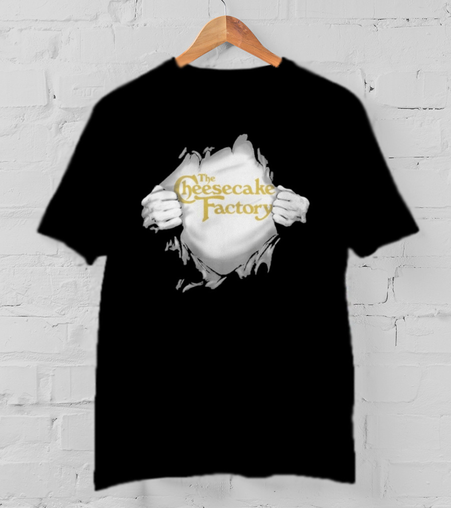 The Cheesecake Factory Ripped Chest Superhero Torn Employee T-Shirt