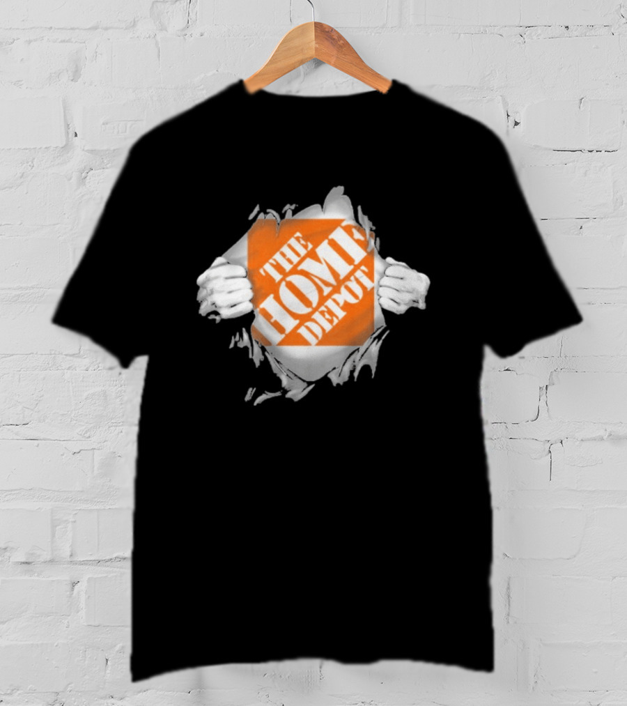 The Home Depot Ripped Chest Superhero Torn Employee T-Shirt