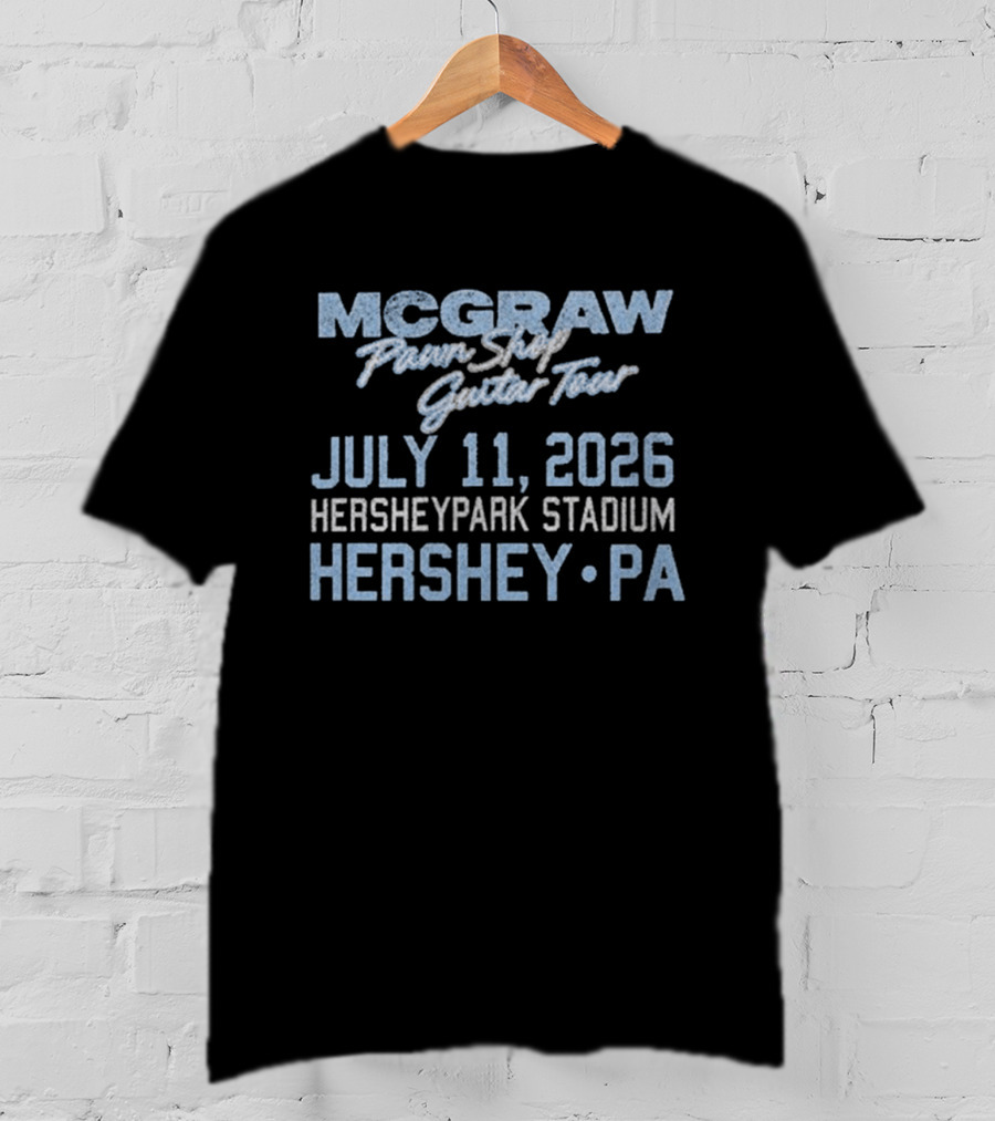 Tim McGraw Standing Room Only Tour July 11 2026 Hersheypark Stadium Hershey PA T-Shirt