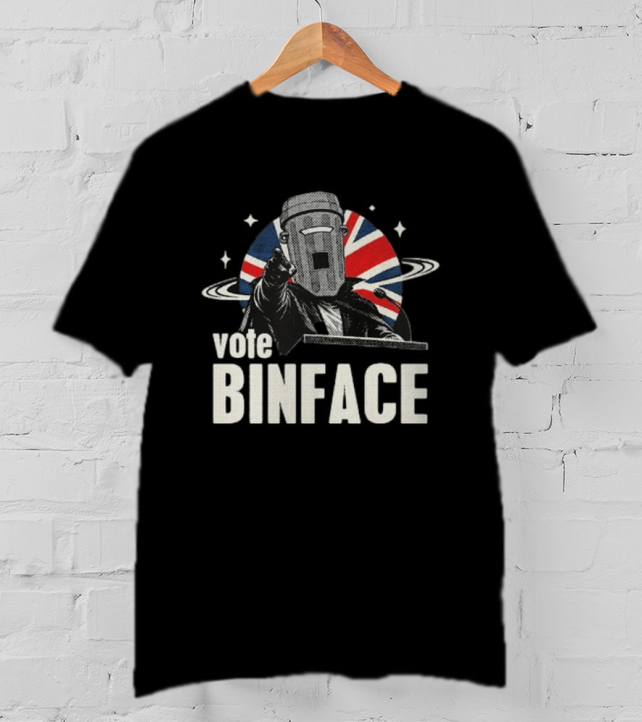 Vote Binface UK Political Satire Union Jack Space T-Shirt