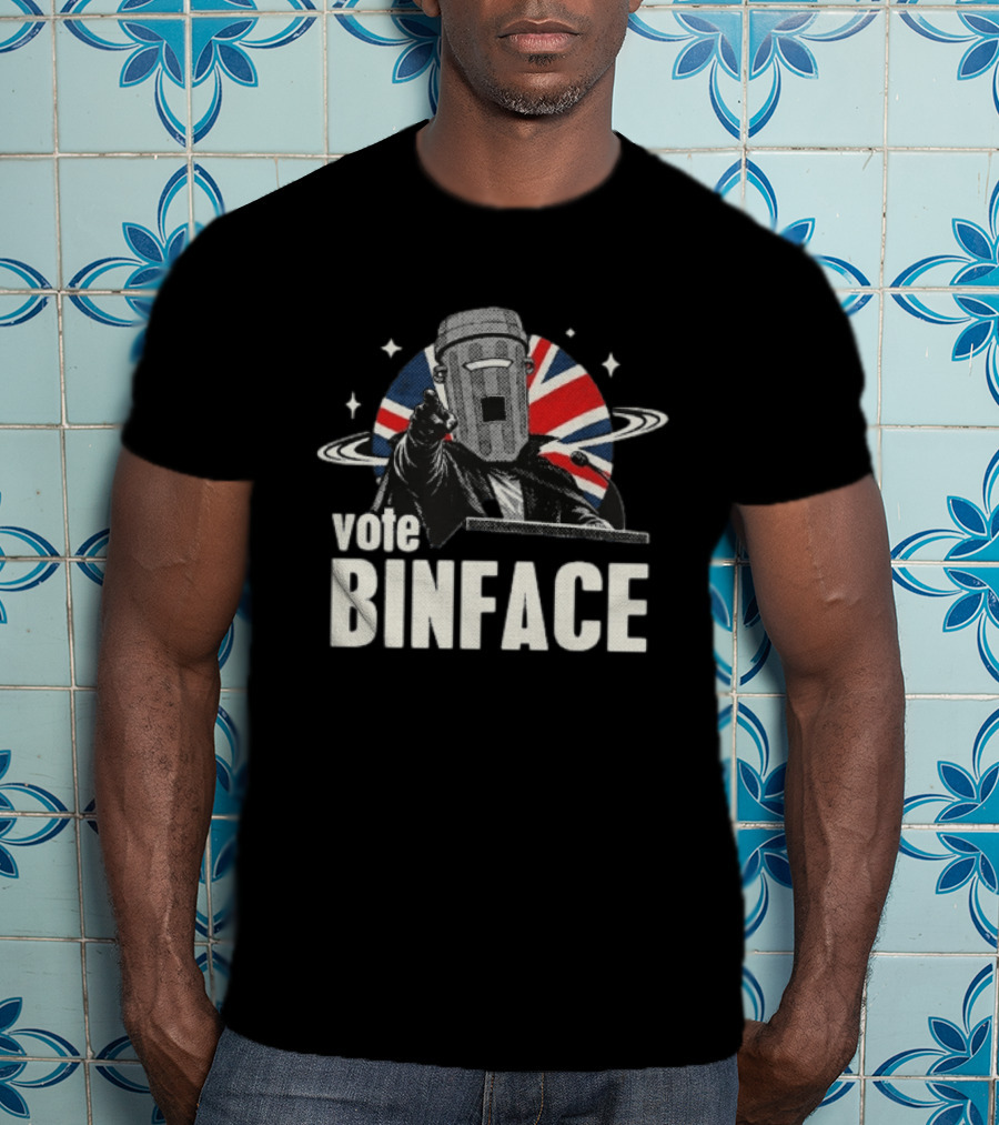 Vote Binface UK Political Satire Union Jack Space T-Shirt