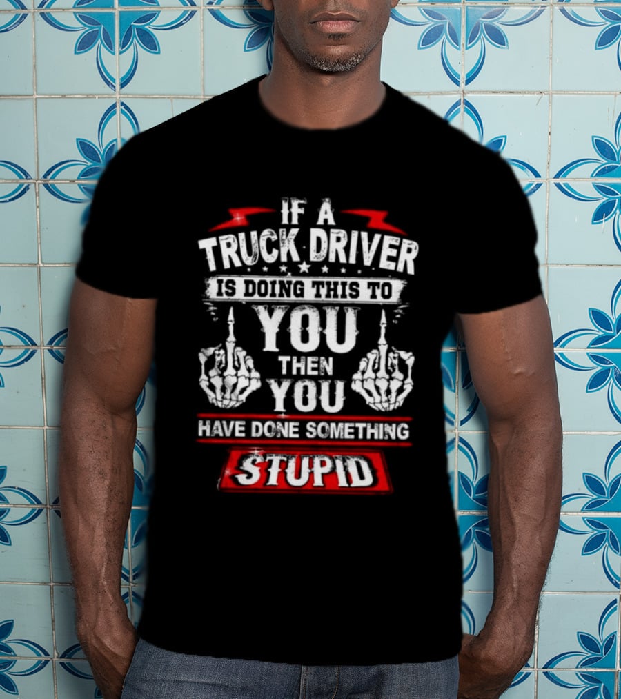 If A Truck Driver Is Doing This To You Then You Have Done Something Stupid T-Shirt
