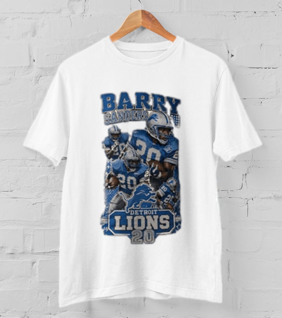 Barry Sanders Detroit Lions 20 NFL Football Legend T-Shirt