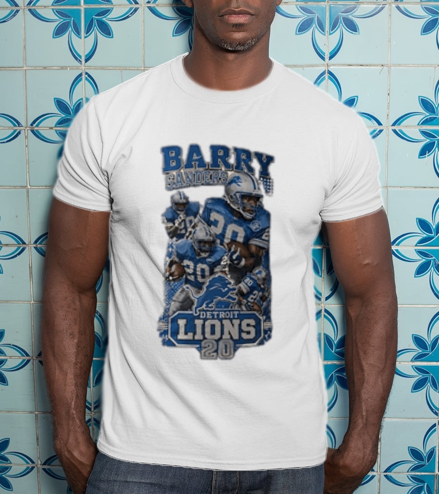 Barry Sanders Detroit Lions 20 NFL Football Legend T-Shirt