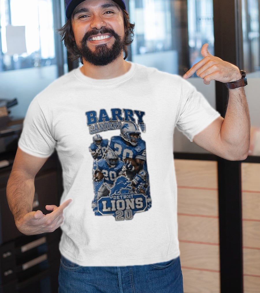 Barry Sanders Detroit Lions 20 NFL Football Legend T-Shirt