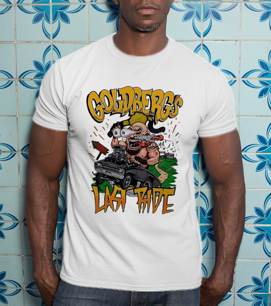 Goldberg's Last Ride Wrestling Cartoon Car WCW WWE T-Shirt