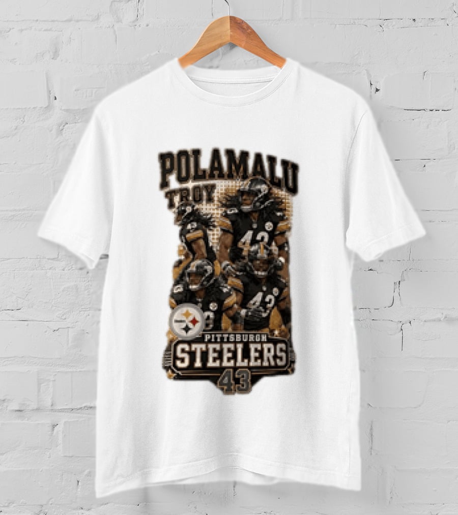 Pittsburgh Steelers Polamalu Troy 43 Football Player Steelers T-Shirt
