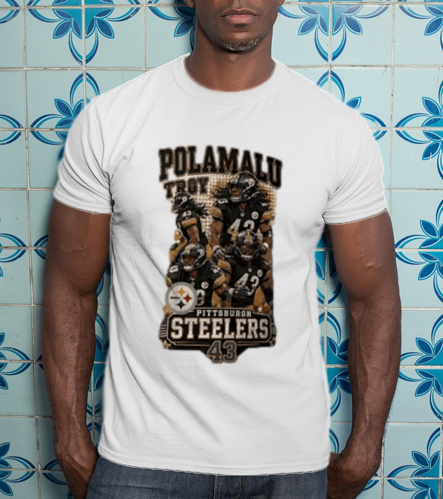 Pittsburgh Steelers Polamalu Troy 43 Football Player Steelers T-Shirt