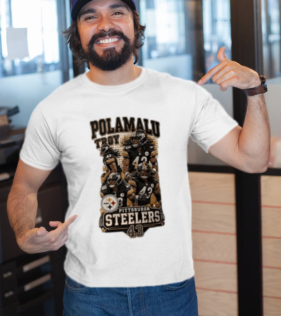 Pittsburgh Steelers Polamalu Troy 43 Football Player Steelers T-Shirt