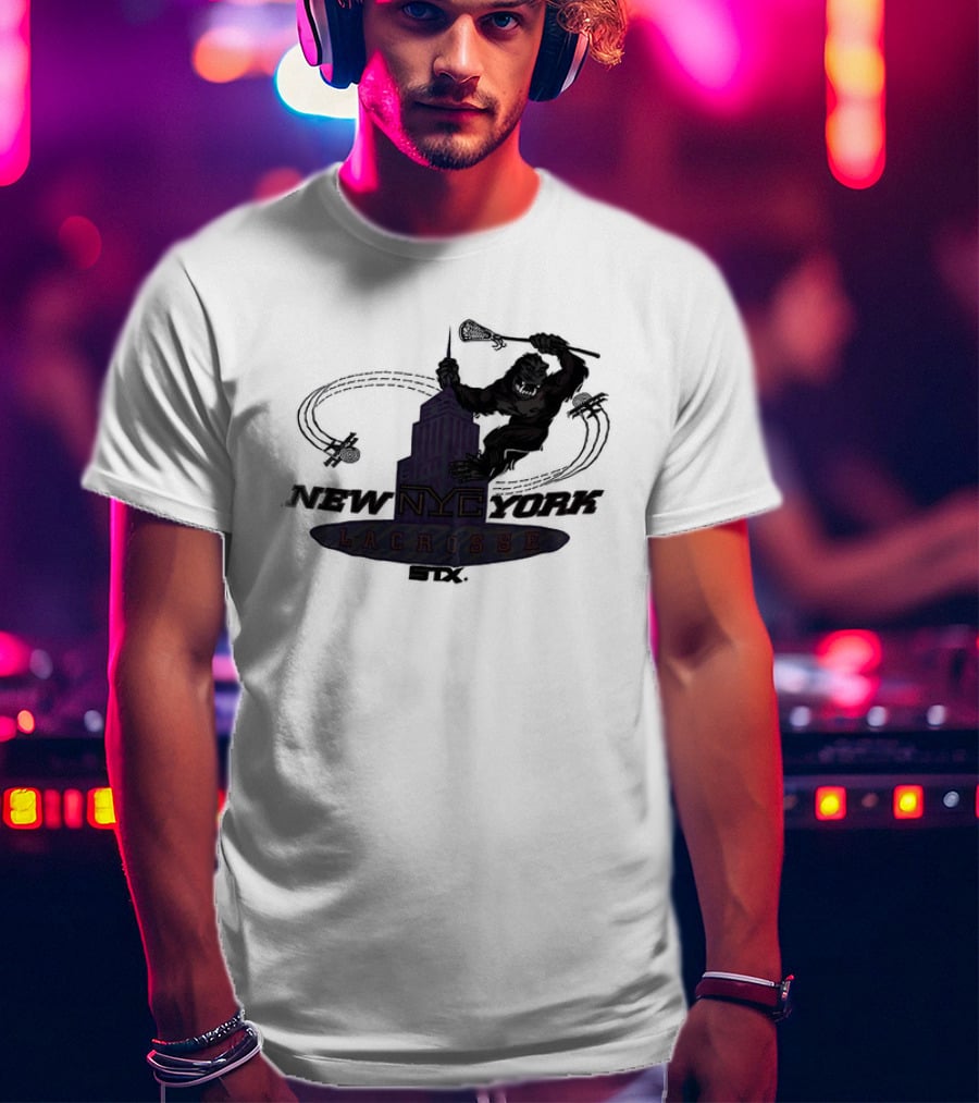 King Kong Empire State Building New York Lacrosse T-Shirt
