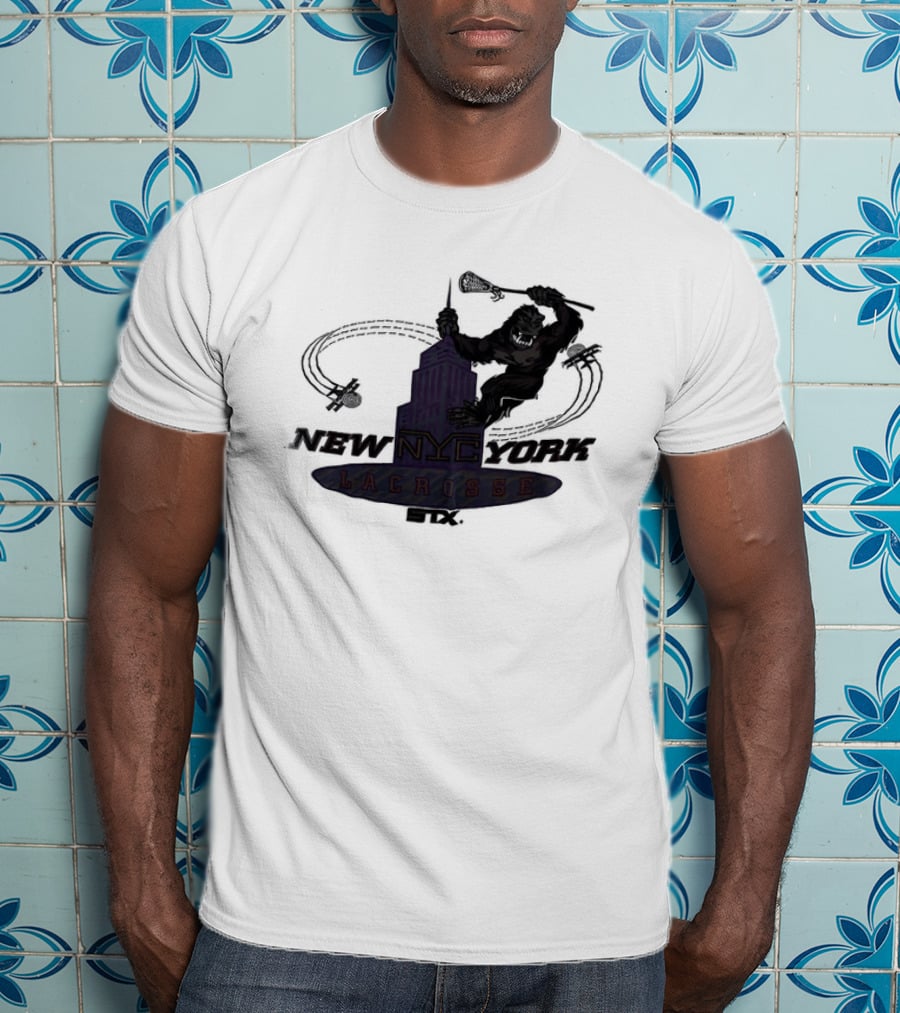 King Kong Empire State Building New York Lacrosse T-Shirt