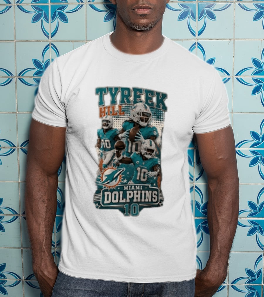Tyreek Hill Miami Dolphins 10 Football T-Shirt