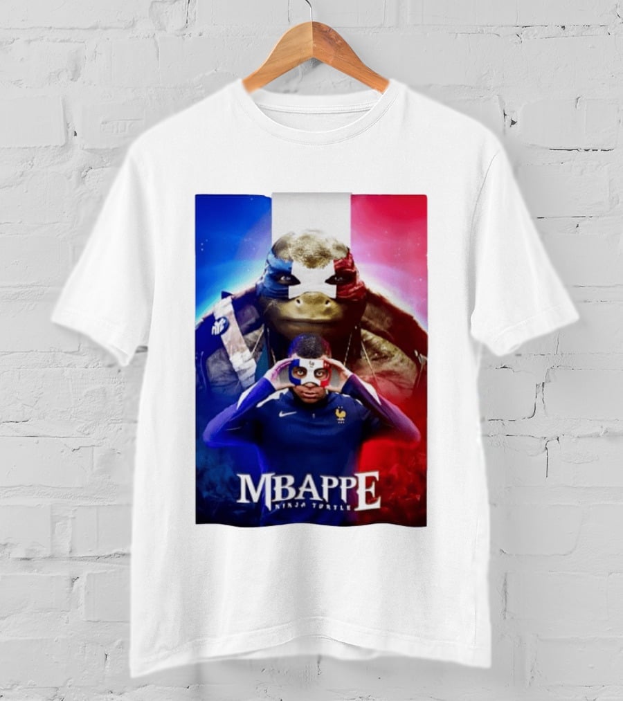 Mbappe France National Football Ninja Turtle T-Shirt