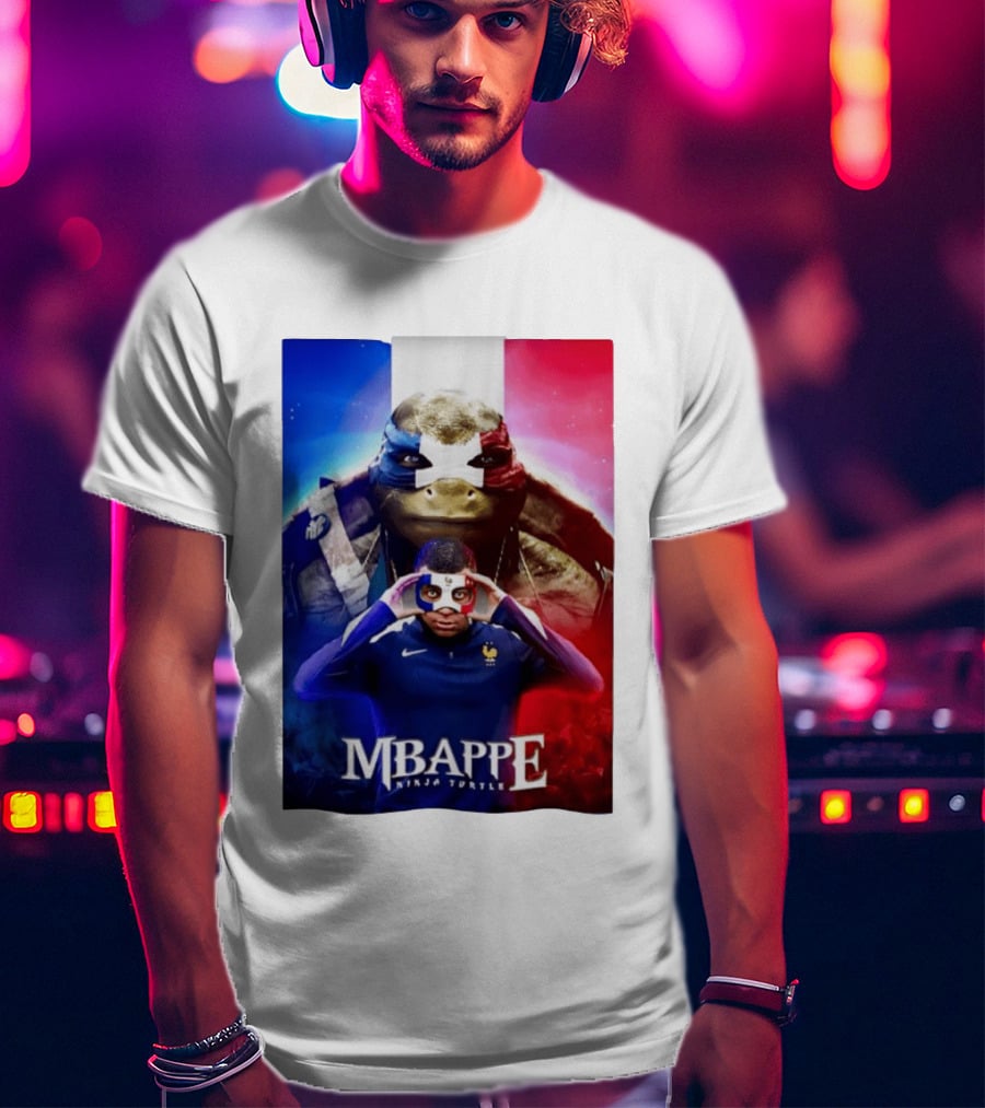 Mbappe France National Football Ninja Turtle T-Shirt