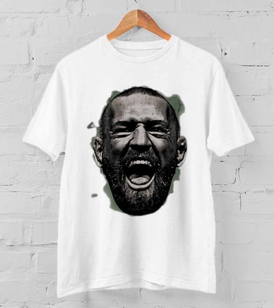 UFC Fighter Yelling Conor McGregor Fight Champion Face T-Shirt