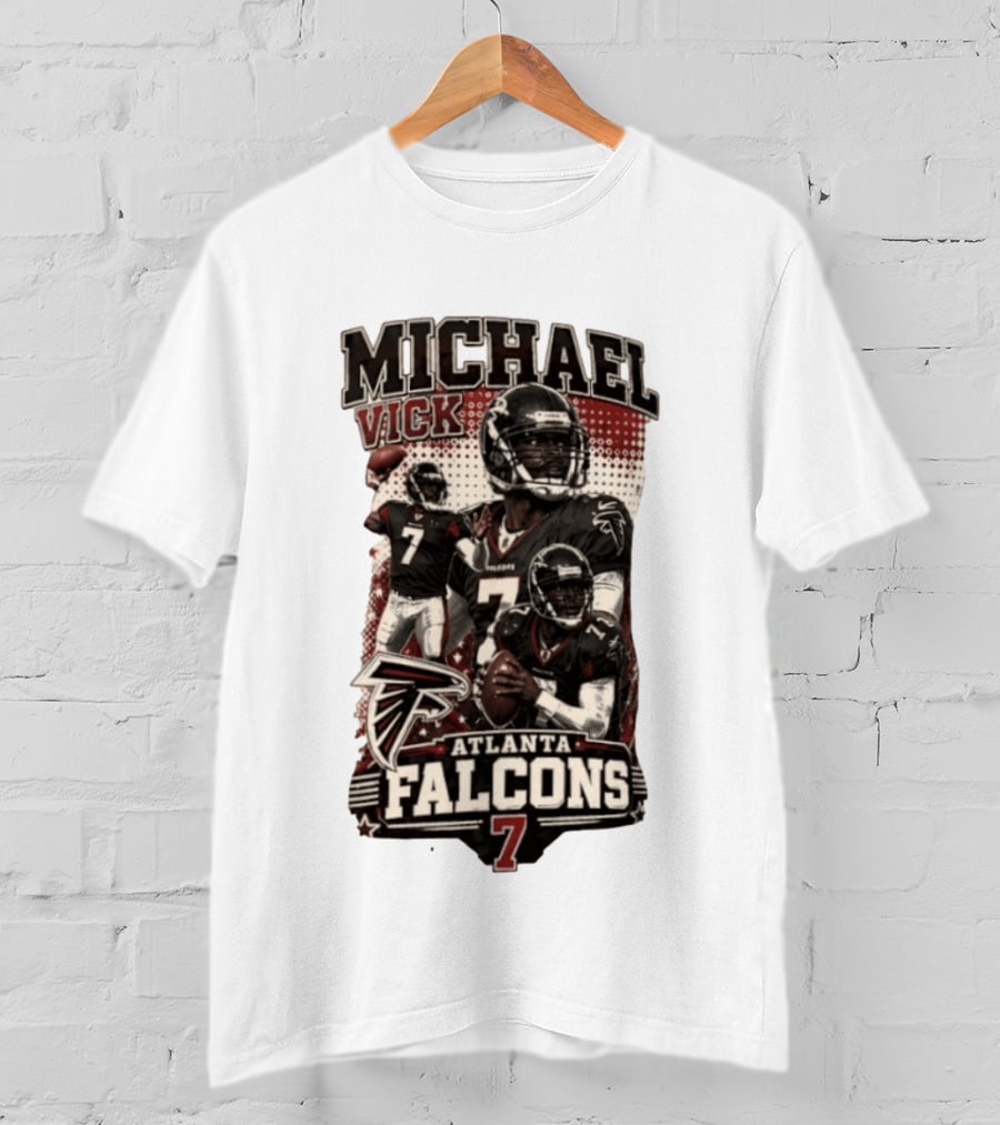 Michael Vick Atlanta Falcons Quarterback 7 Football T-Shirt
