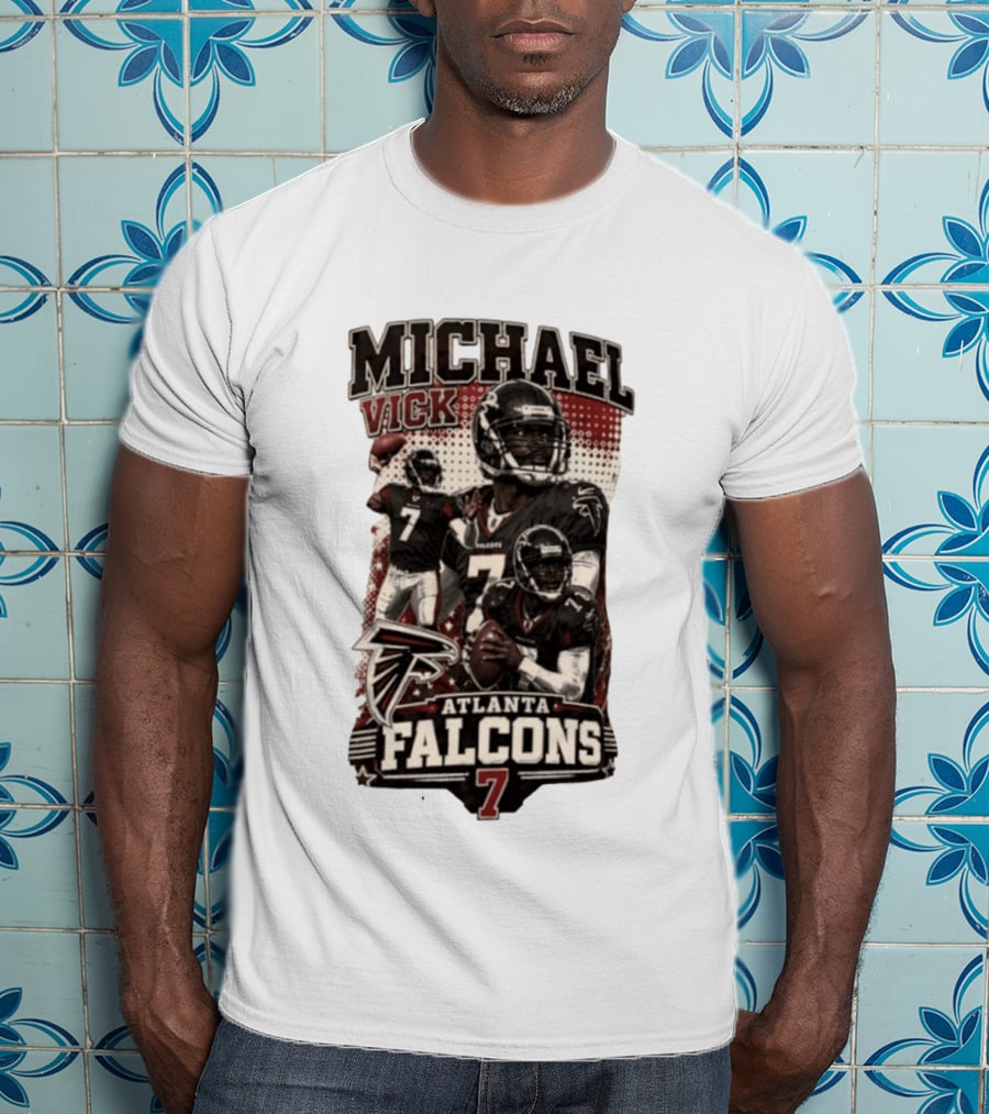Michael Vick Atlanta Falcons Quarterback 7 Football T-Shirt