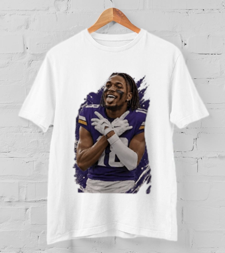 Minnesota Vikings Justin Jefferson Number 18 Football Player T-Shirt