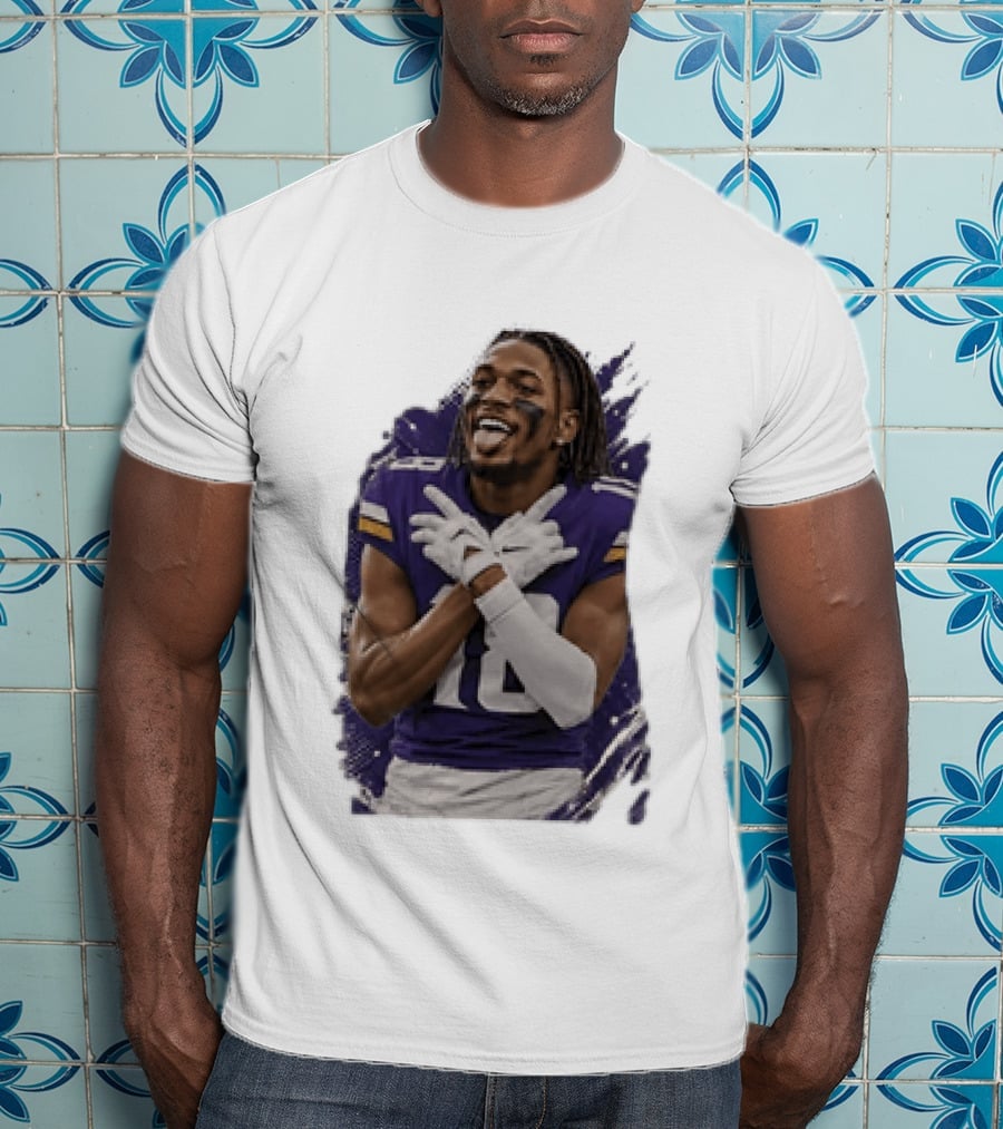 Minnesota Vikings Justin Jefferson Number 18 Football Player T-Shirt