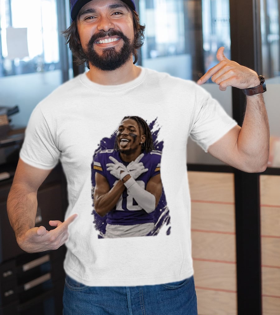 Minnesota Vikings Justin Jefferson Number 18 Football Player T-Shirt