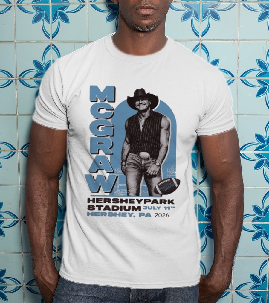 MCGRAW Hersheypark Stadium July 11th Hershey PA 2026 Football T-Shirt