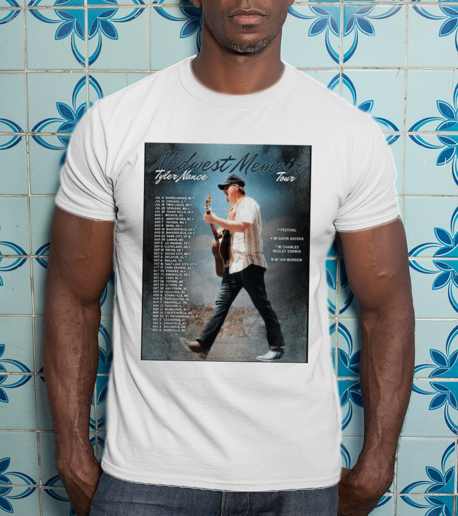 Midwest Memoir Tyler Nance Tour 2026 With Gavin Adcock Charles Wesley Godwin Ian Munsick T-Shirt