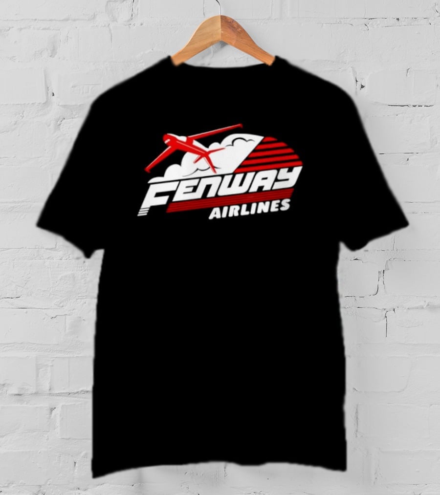 Boston Red Sox Fenway Airlines Baseball Team Vintage Pilot Urban Fan Gear T-Shirt