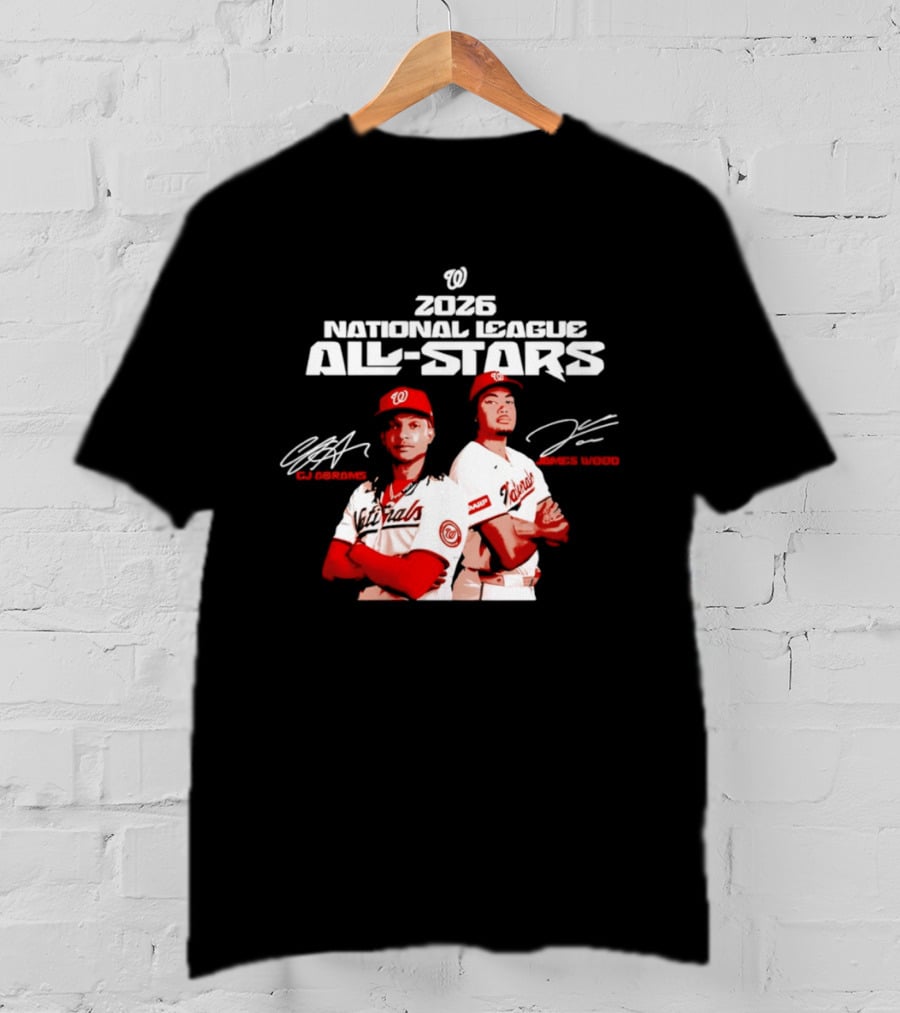 2026 Washington Nationals CJ Abrams James Wood National League All Stars T-Shirt