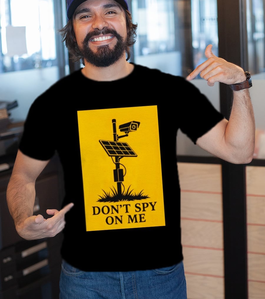 Flock Camera Surveillance Solar Panel Don't Spy On Me T-Shirt