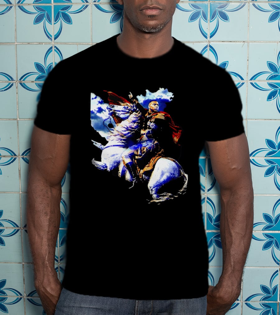 Kylian Mbappe Napoleon Bonaparte Crossing Alps Painting Horse Rider T-Shirt