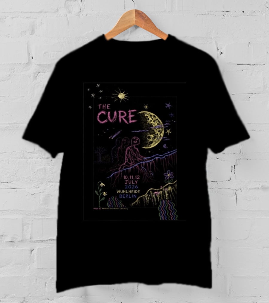 The Cure Berlin July 10 11 12 2026 Wuhlheide Event Moon And Stars T-Shirt