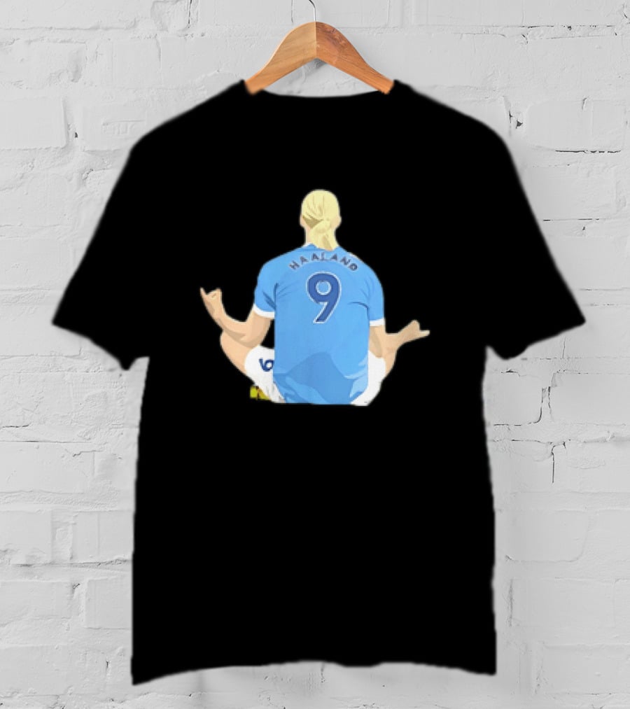 Norway Erling Haaland 9 Meditating Iconic Soccer Moment T-Shirt