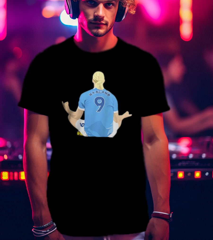 Norway Erling Haaland 9 Meditating Iconic Soccer Moment T-Shirt