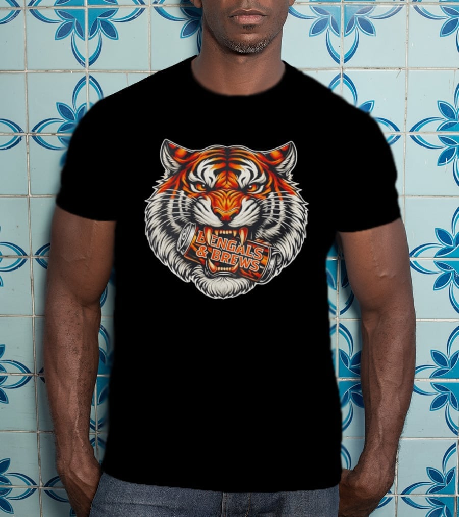 Tiger Bite Bengals & Brews Can T-Shirt