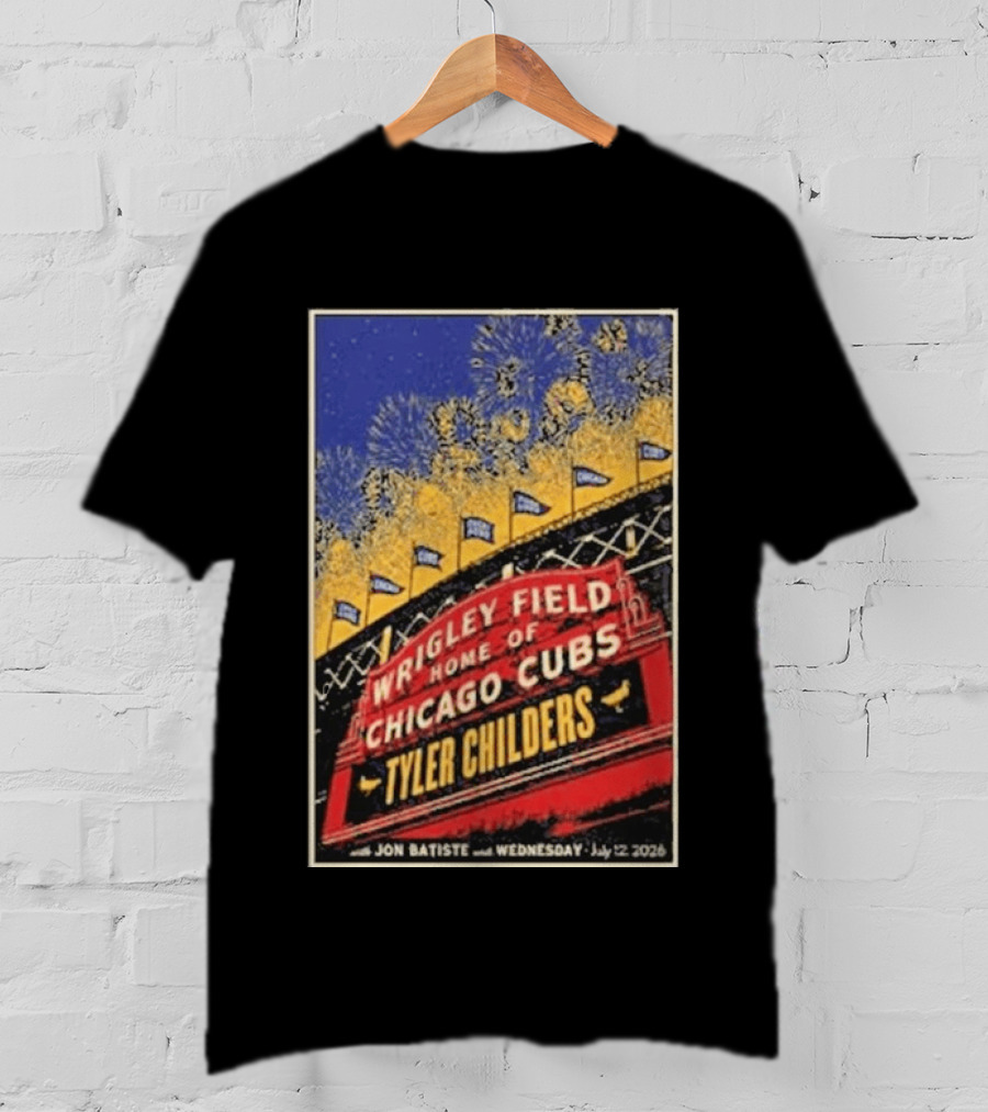Tyler Childers Wrigley Field Home Of Chicago Cubs Event July 12 2026 T-Shirt