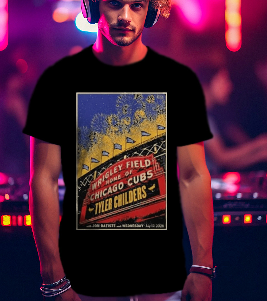 Tyler Childers Wrigley Field Home Of Chicago Cubs Event July 12 2026 T-Shirt