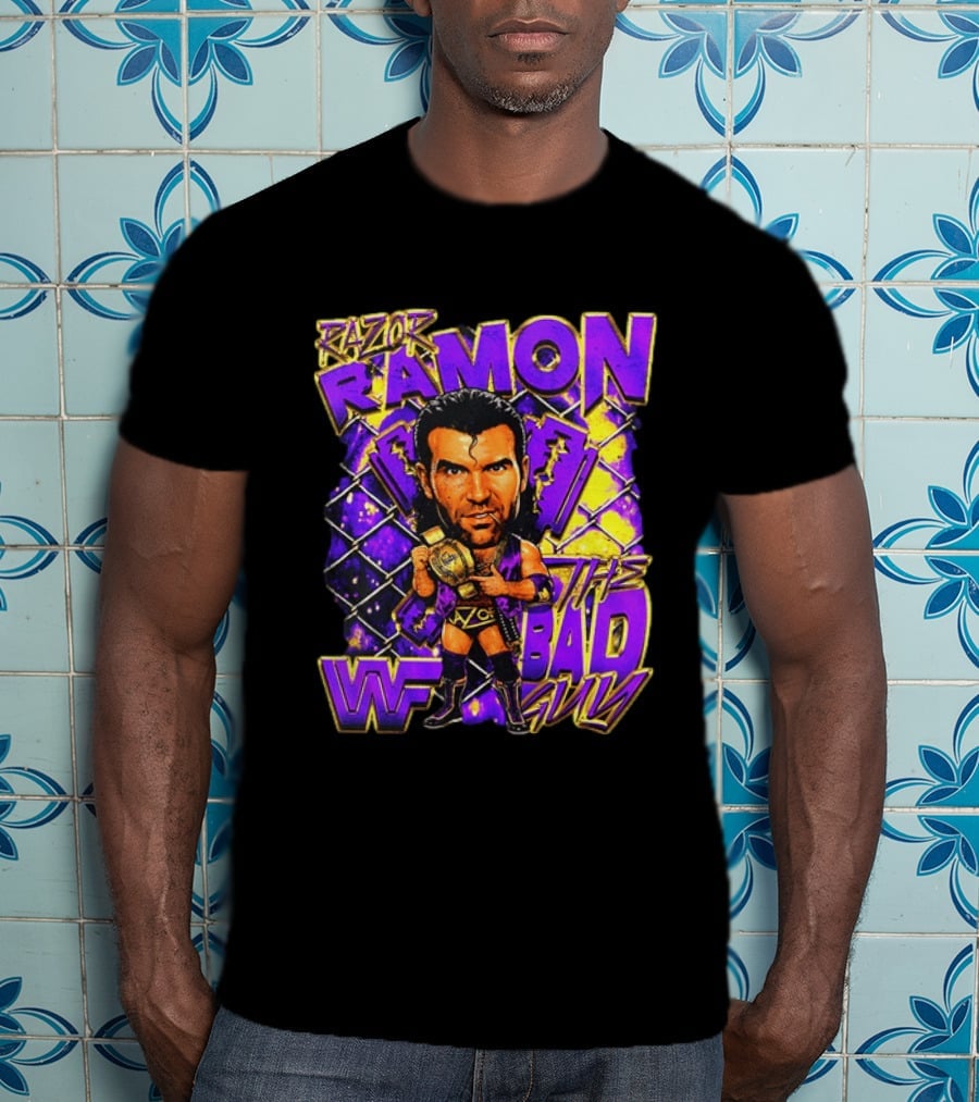 Razor Ramon WWF The Bad Guy Wrestling Champion 90s T-Shirt