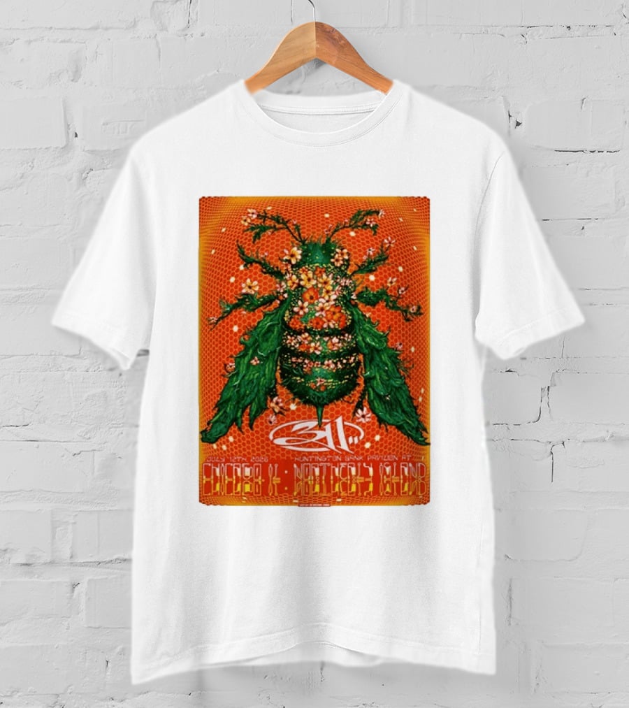 311 Chicago Illinois 2026 Huntington Bank Pavilion July 12 Floral Insect T-Shirt