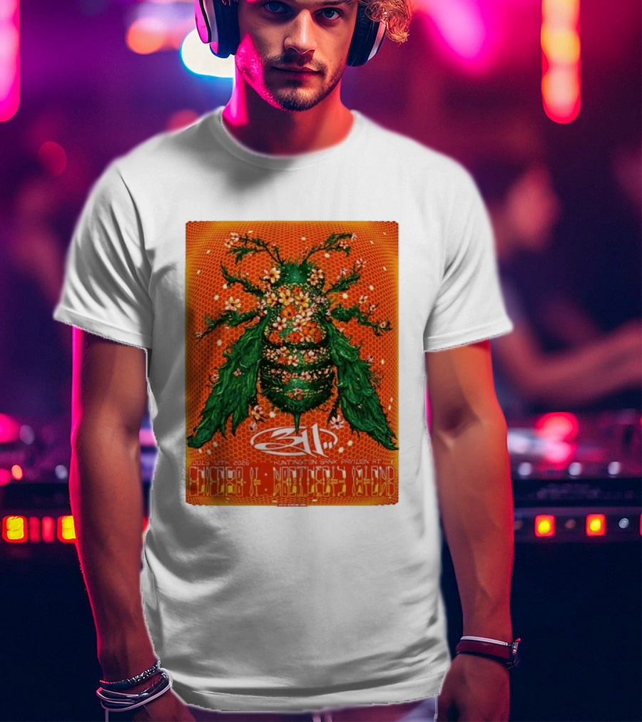 311 Chicago Illinois 2026 Huntington Bank Pavilion July 12 Floral Insect T-Shirt