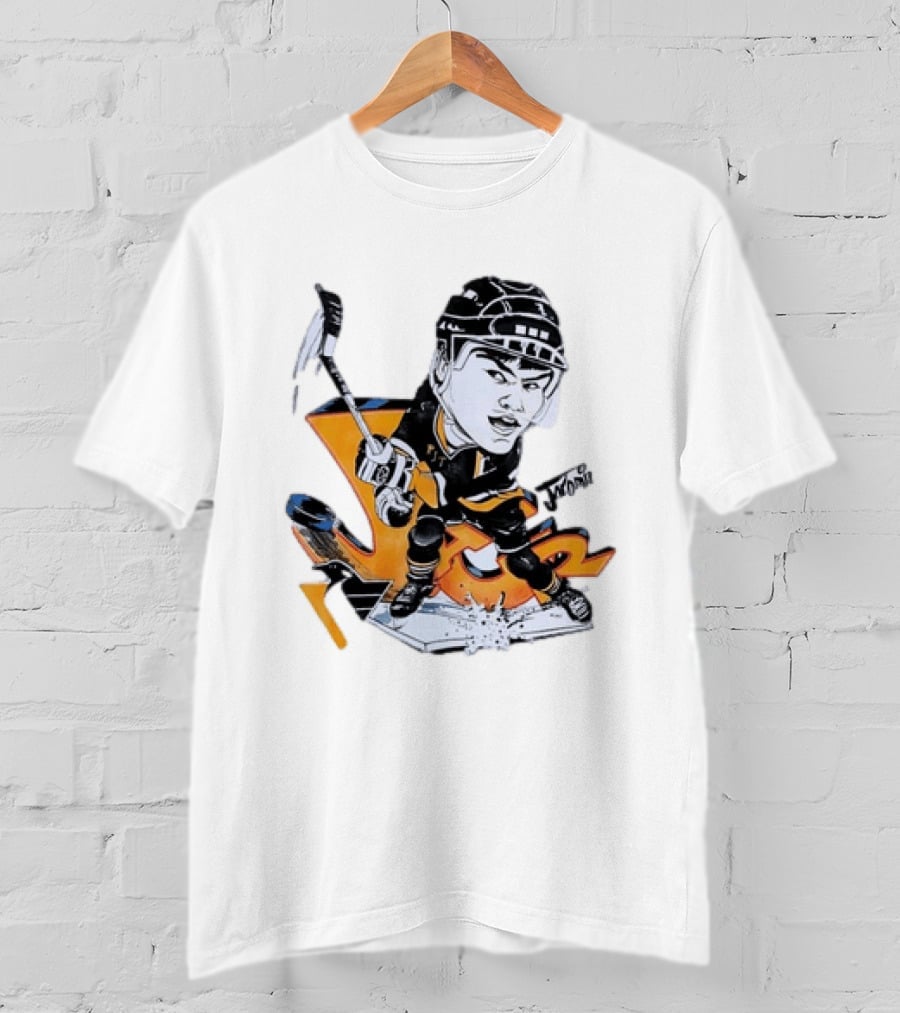 Jaromir Jagr Animated Pittsburgh Penguins Hockey Stick Action T-Shirt