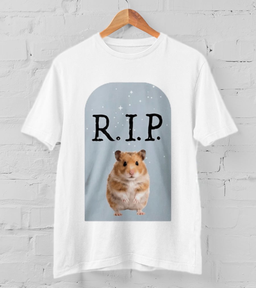 R.I.P. Lil Cenat Hamster Memorial With Stars And Clouds T-Shirt