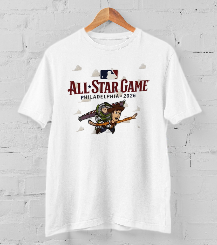 Toy Story Buzz Lightyear Woody All Star Game Philadelphia 2026 T-Shirt