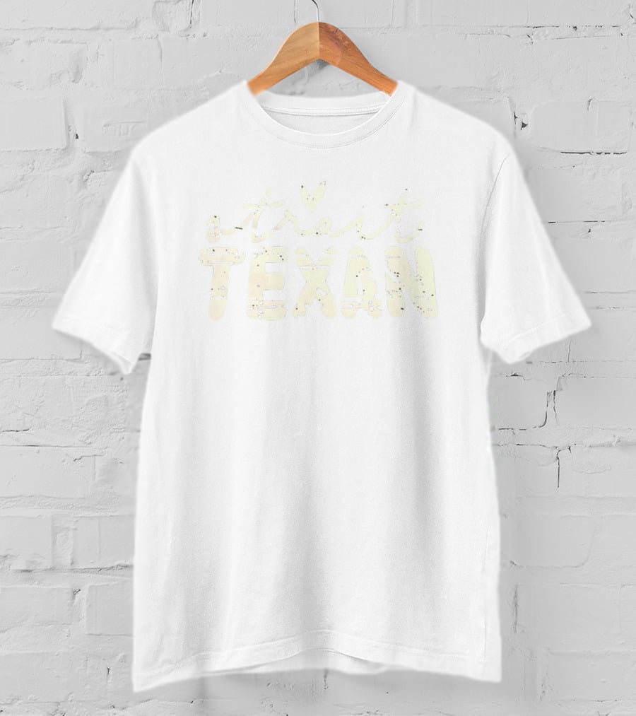 Trait Texan Heart Shape Text Rustic T-Shirt