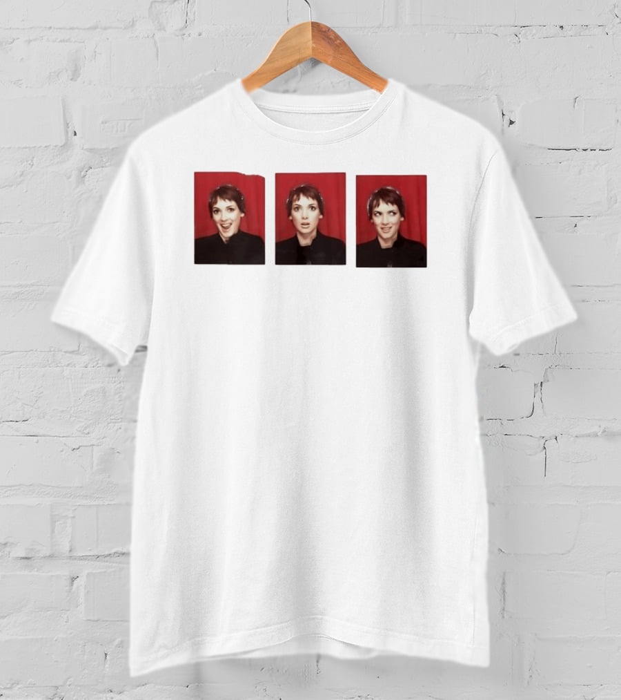 Winona Ryder 90s Photo Booth Strip Nostalgia Actress Vintage Aesthetic T-Shirt