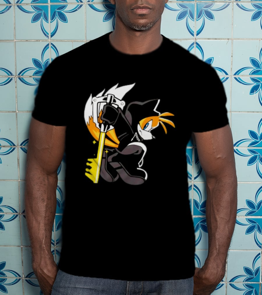 GoblinTengu Yellow Black Hooded Cat Keyblade Warrior T-Shirt