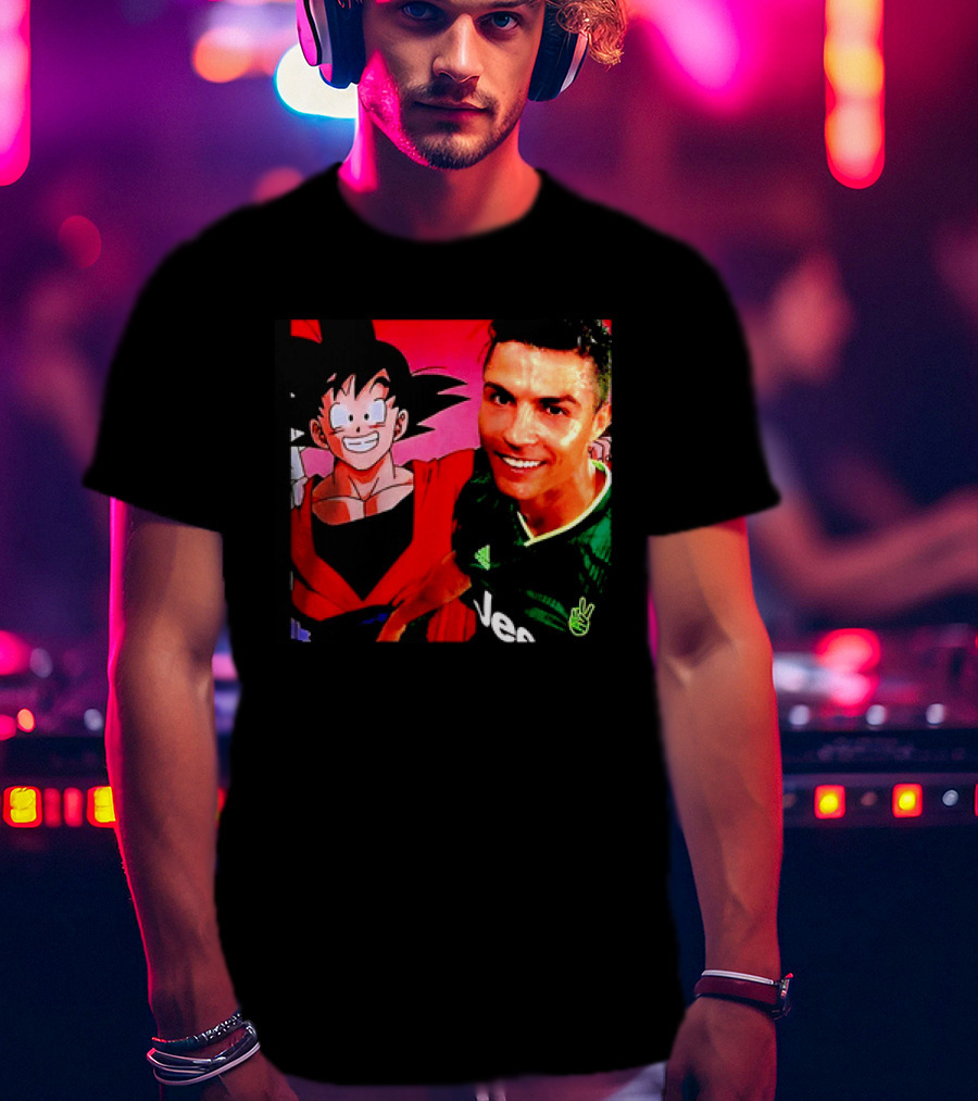 Goku Dragon Ball X Cristiano Ronaldo Juventus Collaboration T-Shirt