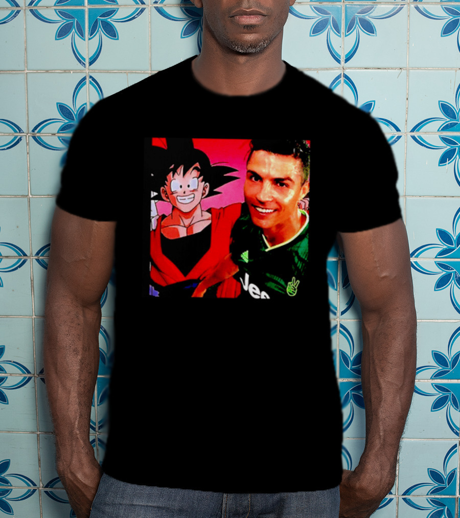 Goku Dragon Ball X Cristiano Ronaldo Juventus Collaboration T-Shirt