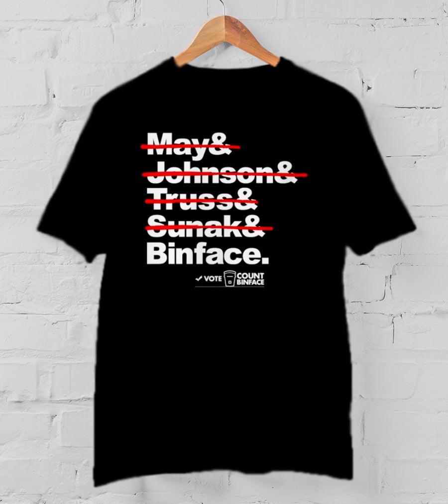 Vote Count Binface May Johnson Truss Sunak Binface Clacton 2026 T-Shirt