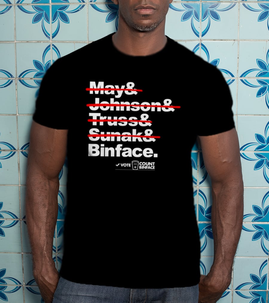 Vote Count Binface May Johnson Truss Sunak Binface Clacton 2026 T-Shirt